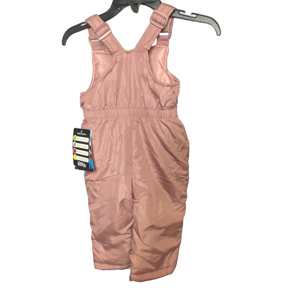 NEW IXTREME OUTFITTERS Snow Bib Girls 12M Pink Water & Wind Resistant Fleece - Picture 5 of 7